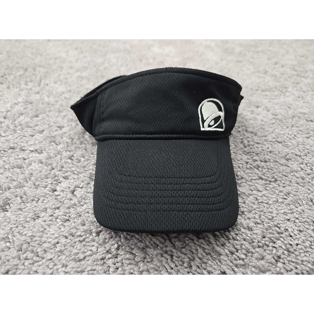 Taco Bell Visor Hat Cap Adult One Size Black Snapback Adjustable Employee